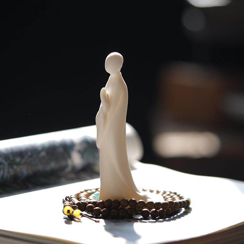 德化白瓷创意无相佛禅意摆件家居客厅茶室博古架茶道茶空间装饰品,玩具/童车/益智/积木/模型,毛绒/玩偶/公仔/布艺类玩具,淘宝优惠券,粉丝福利购,淘宝优惠卷