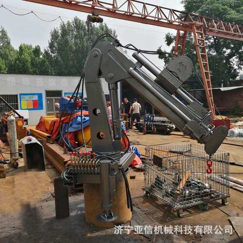 中小型车载液压折叠臂小吊机 1.3-3吨t固定式船用起重机
