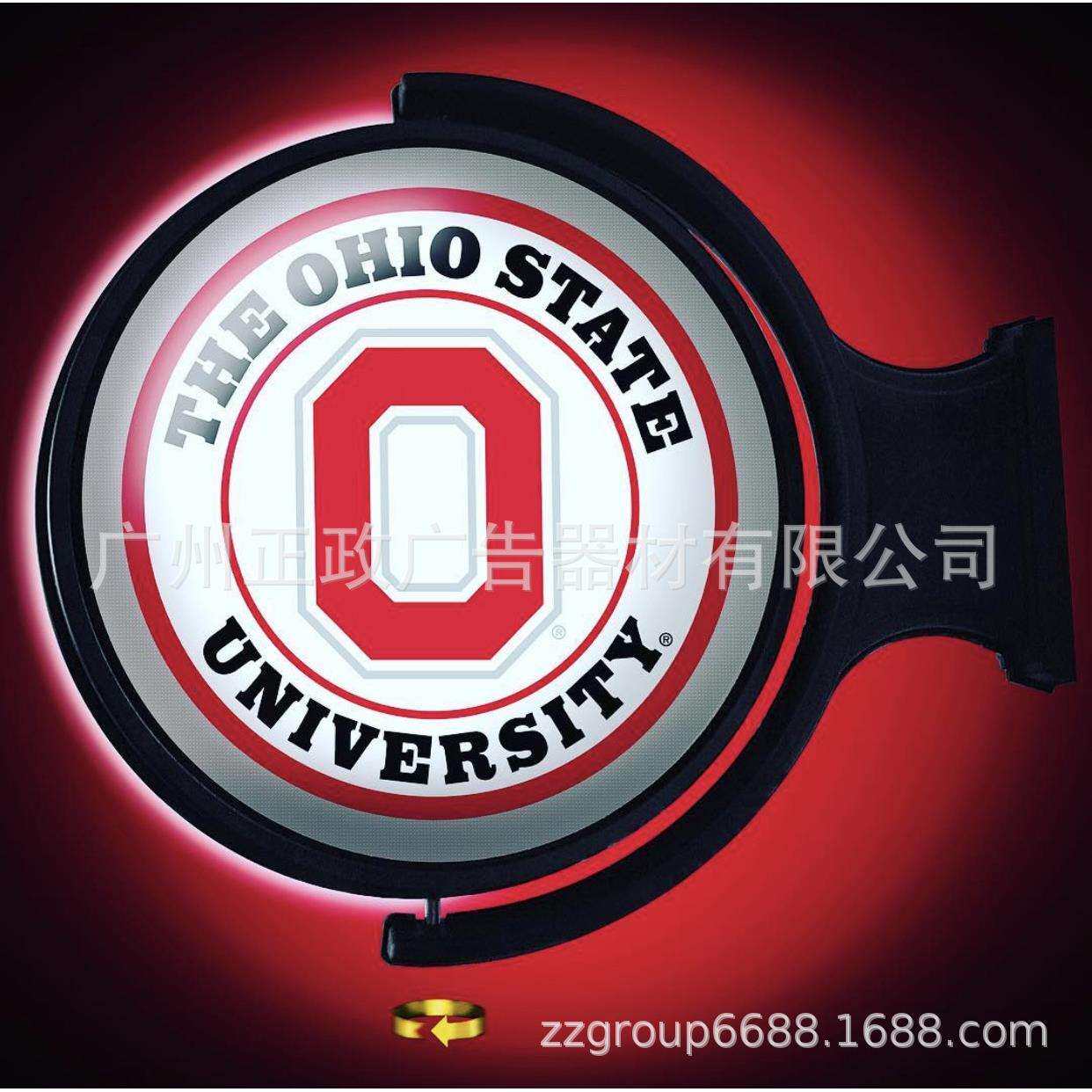 双面圆形旋转吸塑灯箱定 制户外防水侧招悬挂墙式全自动led广告牌