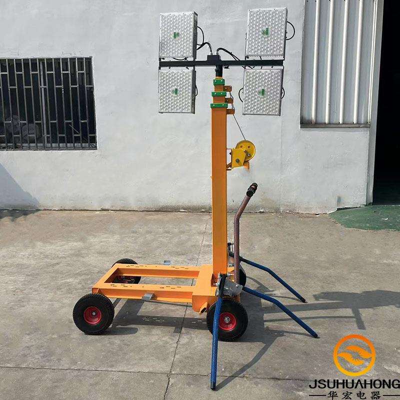 5m移动泛光灯车夜间户外工地施工照明设备手摇升降light tower