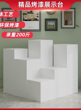 d制白色烤漆展示台摆台白色方块展示台方形立柱会展展会