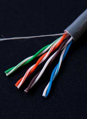 超五类网线cat5eA40 240/270/300M  灰色utp网络线工程八芯监控