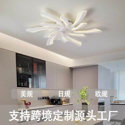 风扇灯吊扇灯客厅餐厅吊灯带风扇一体家用饭厅餐桌电扇灯节能省电