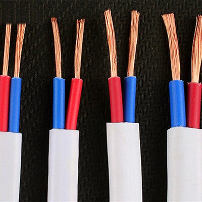 护套线rvvb/rvv2芯x0.5/0.75/1.0/1.5/2.5平方铜芯家用灯头软电线