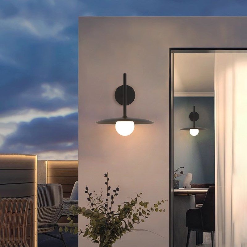 户外防水飞碟壁灯人体感应极简壁灯阳台露台简约现代走廊过道壁灯,家装灯饰光源,户外壁灯,淘宝优惠券,粉丝福利购,淘宝优惠卷