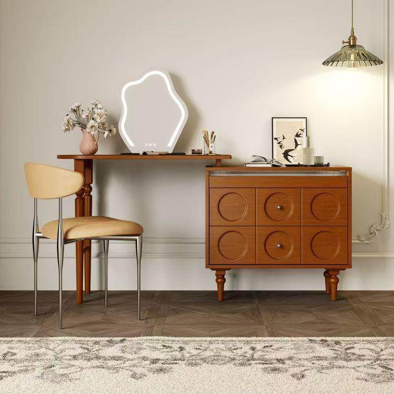 木作家法式复古实木梳妆台斗柜一体卧室高端黄杨木伸缩转角化妆桌,自行车/骑行装备/零配件,更多零件/配件,淘宝优惠券,粉丝福利购,淘宝优惠卷