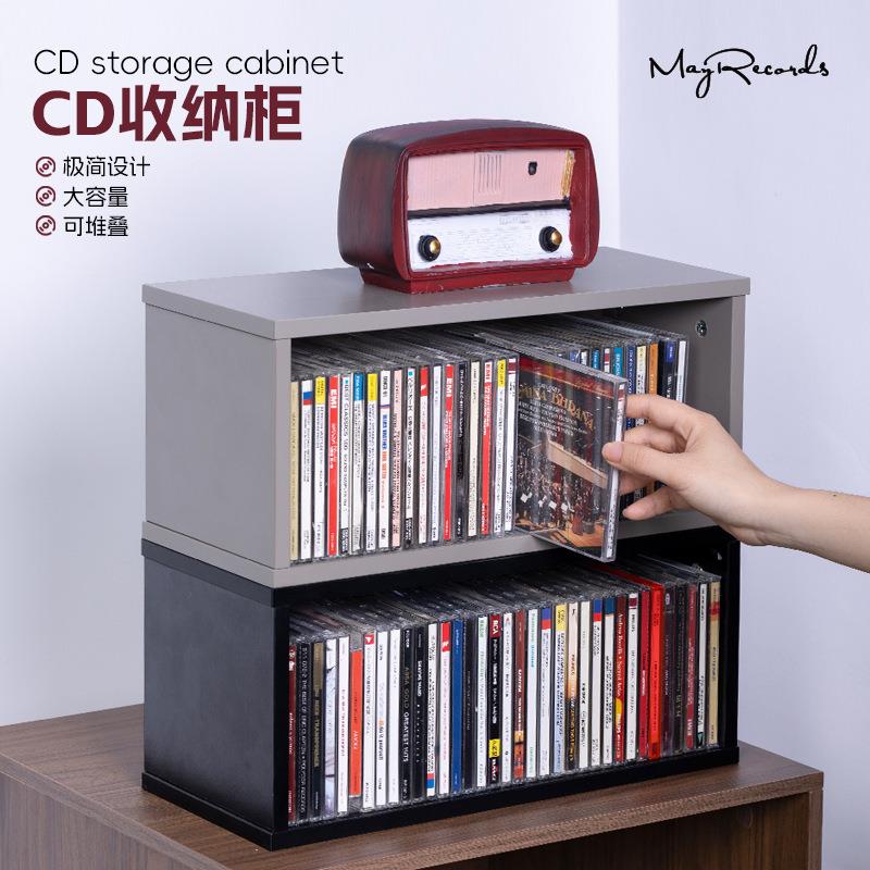 CD收纳柜游戏CD碟片展示架桌面收纳架实木cd收纳盒图片