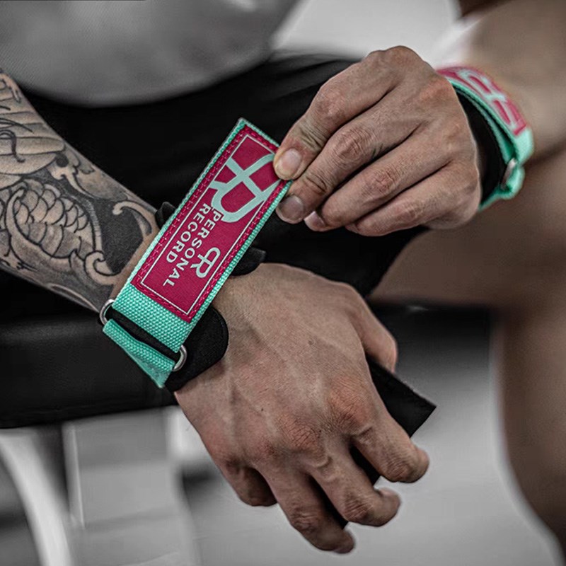 PR健身助力带硬拉防滑引体向上护手PRO训Q练VG同款橡胶护掌