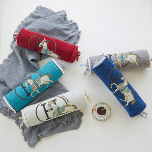 欧式 雪尼尔提花沙发糖果抱枕含芯可拆洗长条枕头护颈枕腰枕靠枕