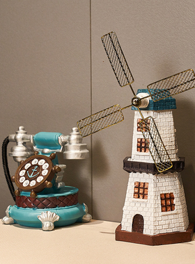 复古怀旧家具小摆件客厅书柜书架酒柜装饰品现代简约房间装饰摆件