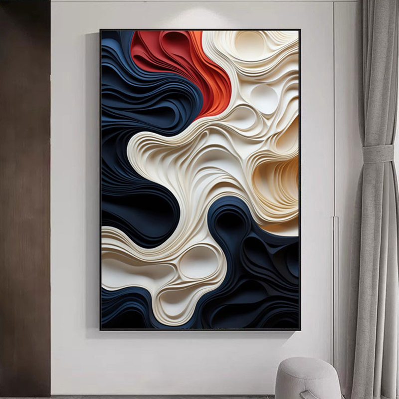 律动人生抽象客厅m装饰画轻奢高级感挂画新款壁画玄关沙发背景墙