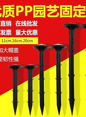 塑料地钉加粗加长果园艺地布钉绿色老化大K棚地膜除草布防草布黑