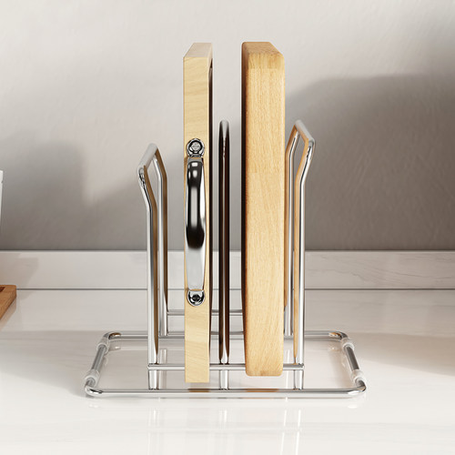 304不a锈钢大菜板砧板案板放置架加厚台面厨房砧板架锅盖架子一体