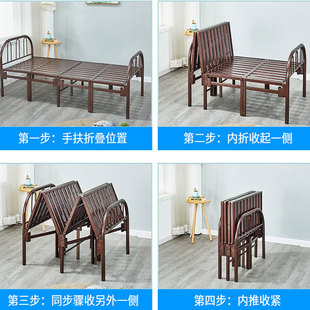 铁床折叠床单人床钢丝床1米铁艺床出租屋午休床家用双人床