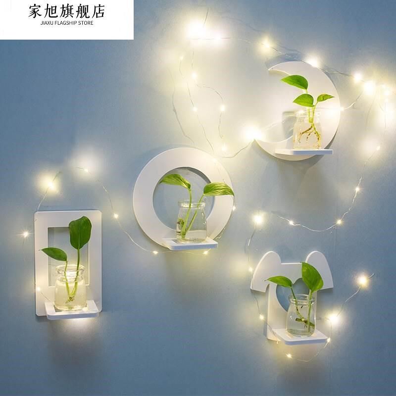 墙壁挂饰 卧室客厅电视背景墙免钉装饰 墙N上创意水培植物花瓶壁