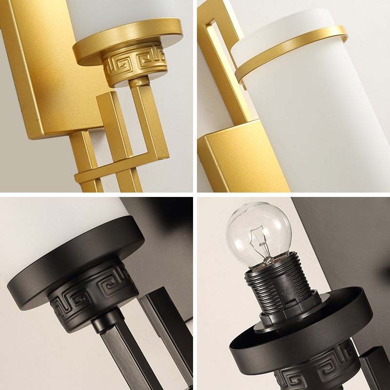 新中式壁灯简约卧室阳台楼梯过道走廊仿古铁艺玻璃客厅背景墙壁灯,家装灯饰光源,壁灯,淘宝优惠券,粉丝福利购,淘宝优惠卷