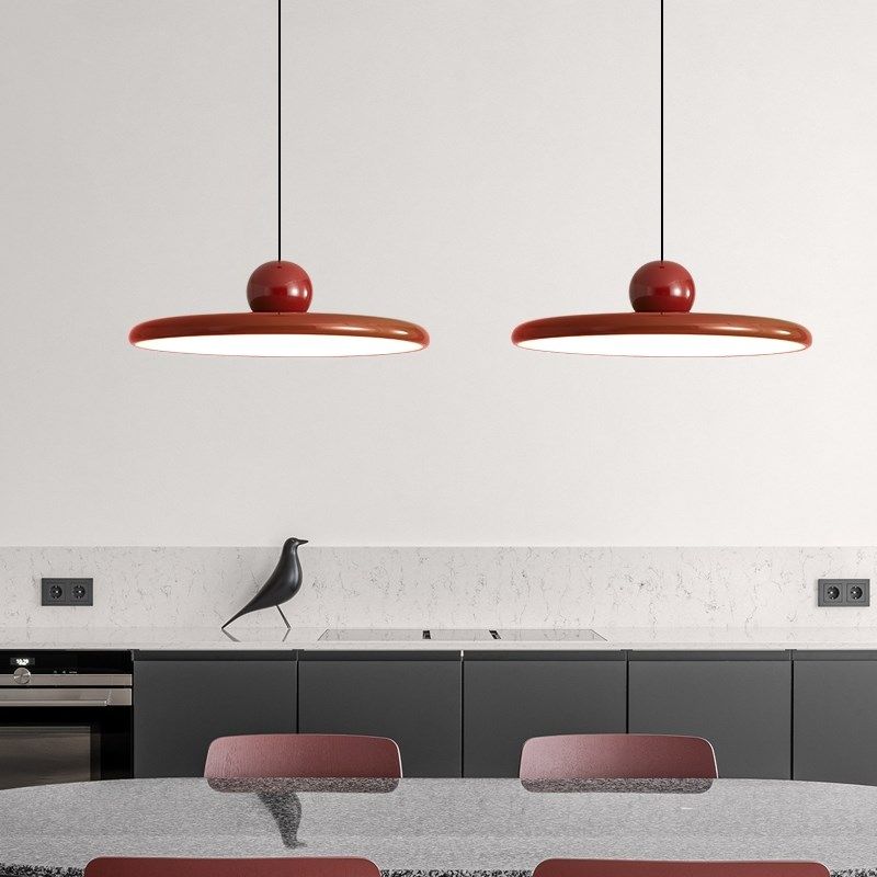 奶油风吊灯餐厅灯简约现代书房卧室吧台餐桌灯流行绿色复古飞碟灯,家装灯饰光源,餐厅吊灯,淘宝优惠券,粉丝福利购,淘宝优惠卷