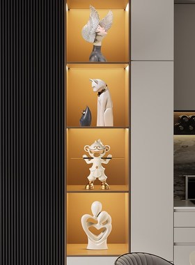 高档轻奢展示酒柜摆件设计师款乔迁新家软装客厅电视柜装饰品礼物