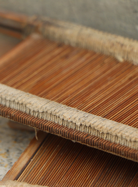 民俗老物件竹篦子老式织布机x配件竹篦子复古怀旧收藏品制茶台茶