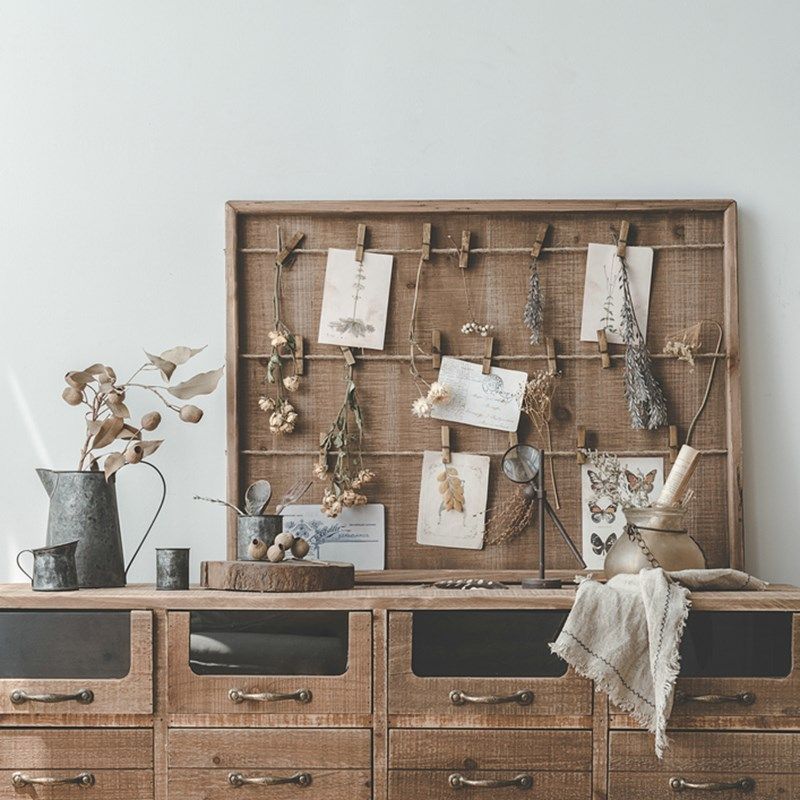 Monet Garden民宿照片装饰板木质照片板实木板夹展示木板麻绳挂板