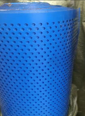 彩涂蓝色圆孔网卷板镀锌冲孔网304不锈钢防护防风抑尘金属带孔板