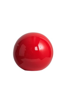 红色圆球形摆件简约家居彩色陶瓷球摆设酒店样板房展厅茶几装饰品
