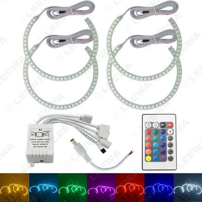 适用于宝马天使眼圈BMWE36/E38/E39/E46带透镜遥控RGB天使眼灯