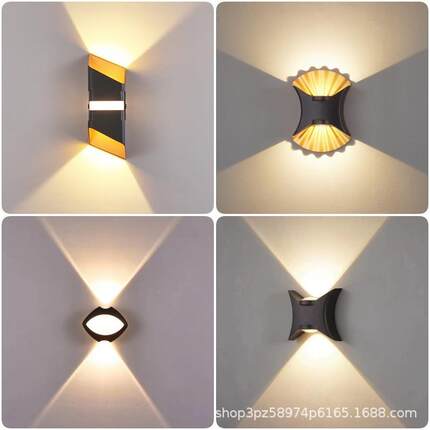 led户外双头壁灯外墙上下照室外防水庭院装饰墙壁灯walllight