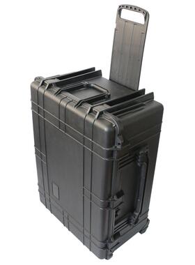 黑色装备防护箱塑料拉杆手提箱IP67仪器防水箱