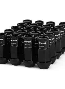 含税汽改Work防盗款螺帽7075铝合金50mmM12*1.5/M12*1.25轮毂螺母