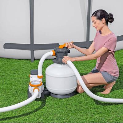 BESTWAY58486欧规砂过滤泵3000gal欧规砂滤器家用水池过滤配件