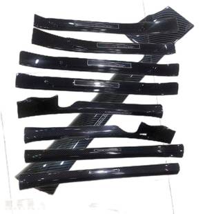 适用于奔驰19款 饰配件 GLC碳纤纹内外门槛条防踢内外迎宾踏板改装