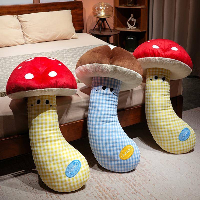 创意蘑菇长条抱枕女孩床上睡觉夹腿枕专用床头靠垫大靠背可拆洗