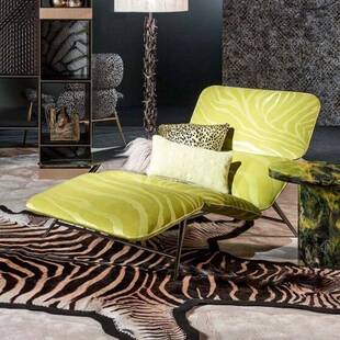 Roberto Cavalli意式轻奢别墅休闲椅设计师阳台懒人单人沙发躺椅