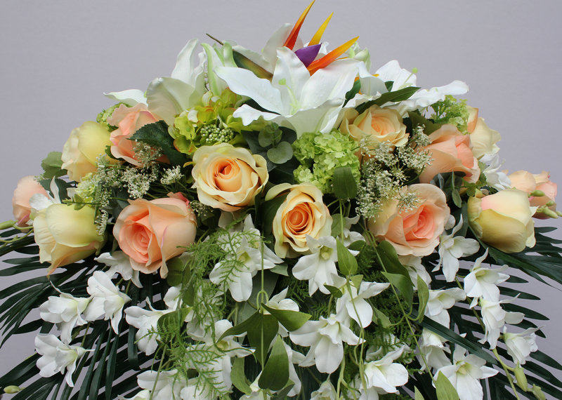 高端演讲台花艺仿真花会议桌花商务用花摆花主席台悬挂下垂装饰花