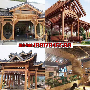 碳化木圆木柱子方木柱实木防腐木圆柱户外粗圆木棒原木亭子方立柱