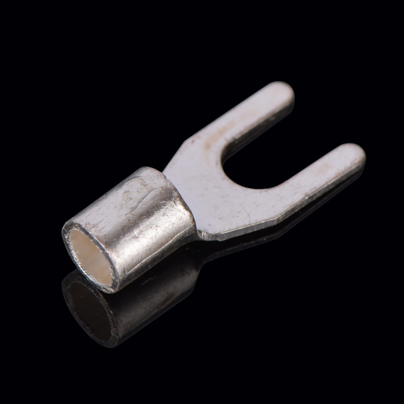 紫铜焊口a UT叉型裸端头UT6-5 Y型接线端子 U型铜端子 镀银 1000