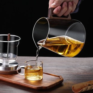 玻璃泡茶壶茶水分离一键过滤办公室茶壶泡茶分离杯耐热飘逸杯茶具