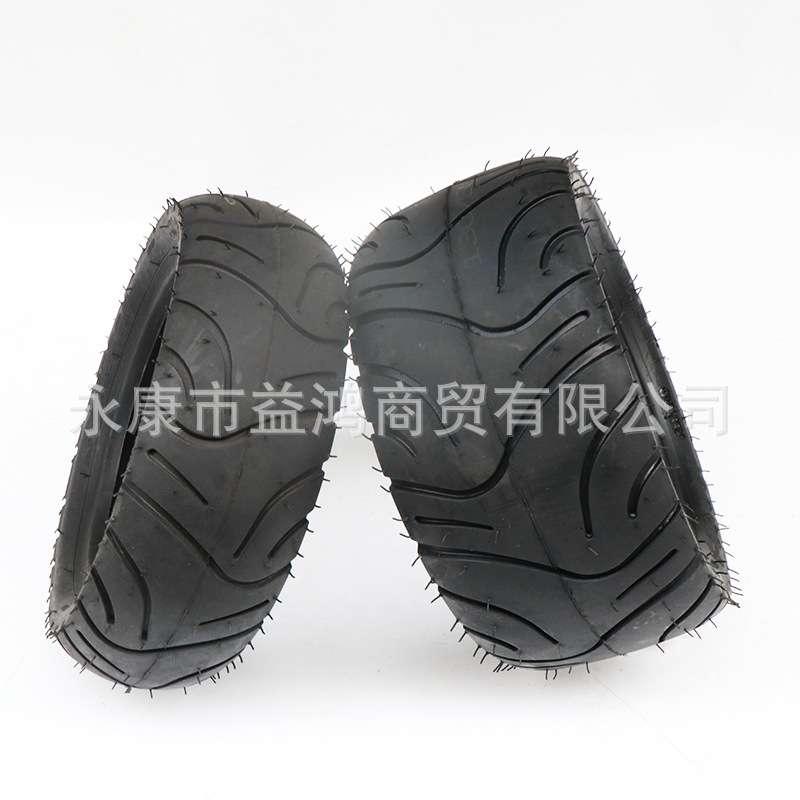 两轮车配件 中型步阳小猴子跑车90/65-8后130/50-8寸真空加厚轮胎