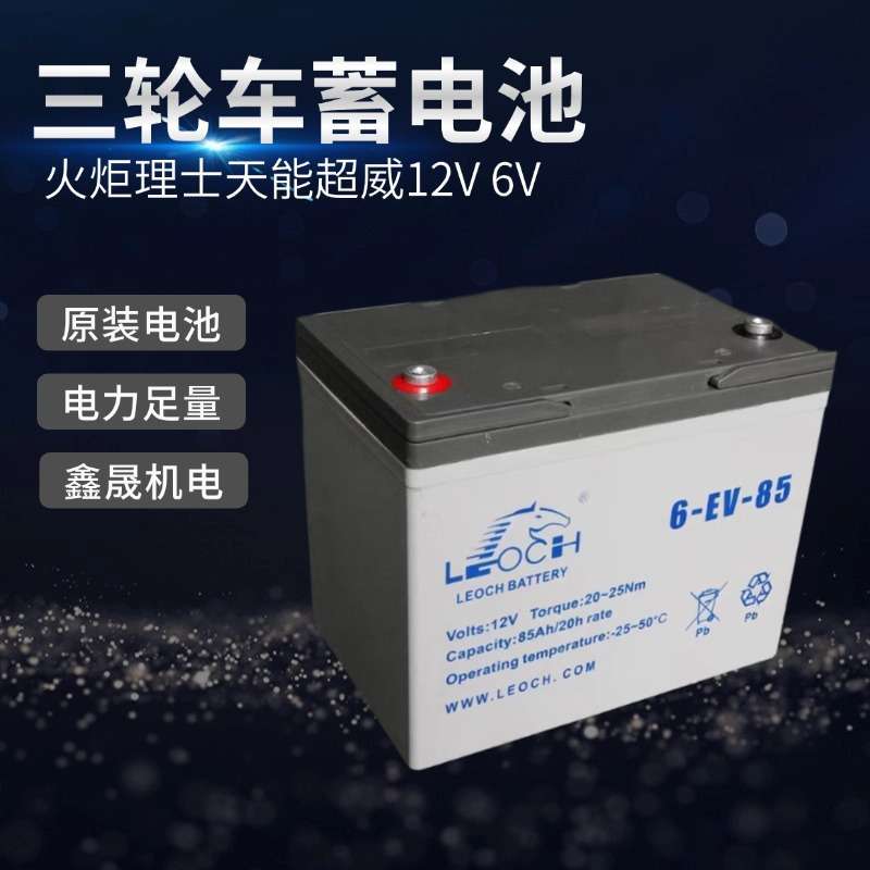 三轮车电池 火炬理士天能超威电动8H 100AH 120AH 12V蓄电池
