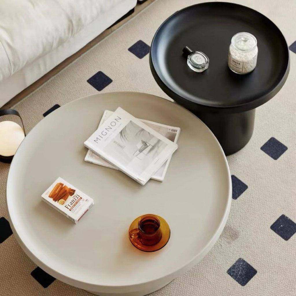 设计师创意奶油风家用客厅圆形现代简约风网红爆款马提尼茶几组合