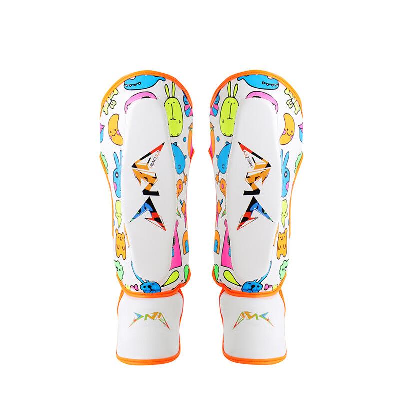 拳击护腿板儿童泰拳MMA搏击散打护具连脚背护胫护踝跆拳道护脚踝