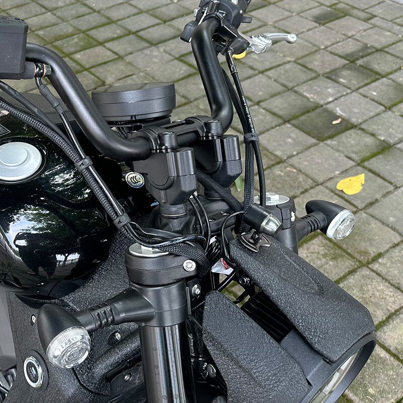 奔达黑旗500手把加高码改装摩托配件车把龙头增高座升后移加高码