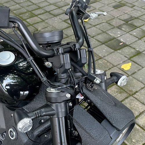 奔达黑旗500手把加高码改装摩托配件车把龙头增高座升后移加高码