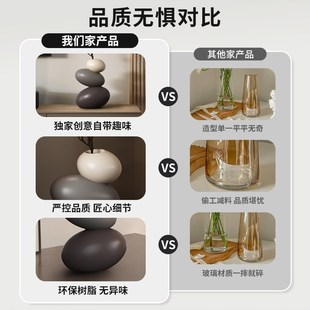 时来运转a创意花瓶客厅插花新中式玄关电视柜装饰小摆件高级感小