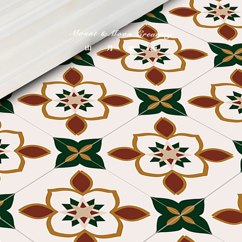 斜纹防滑卫生间防水浴室沐浴室翻新地贴墙贴瓷Q砖贴纸地板地面阳