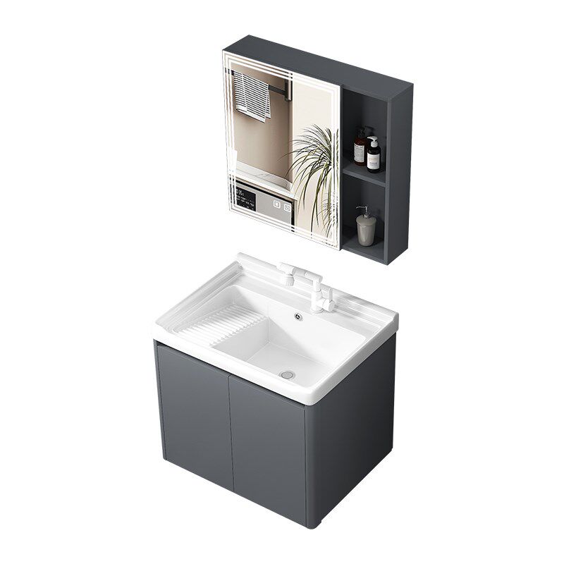 蜂窝铝阳台洗衣柜洗衣槽池陶瓷一体洗手台盆浴室柜组合带搓衣板