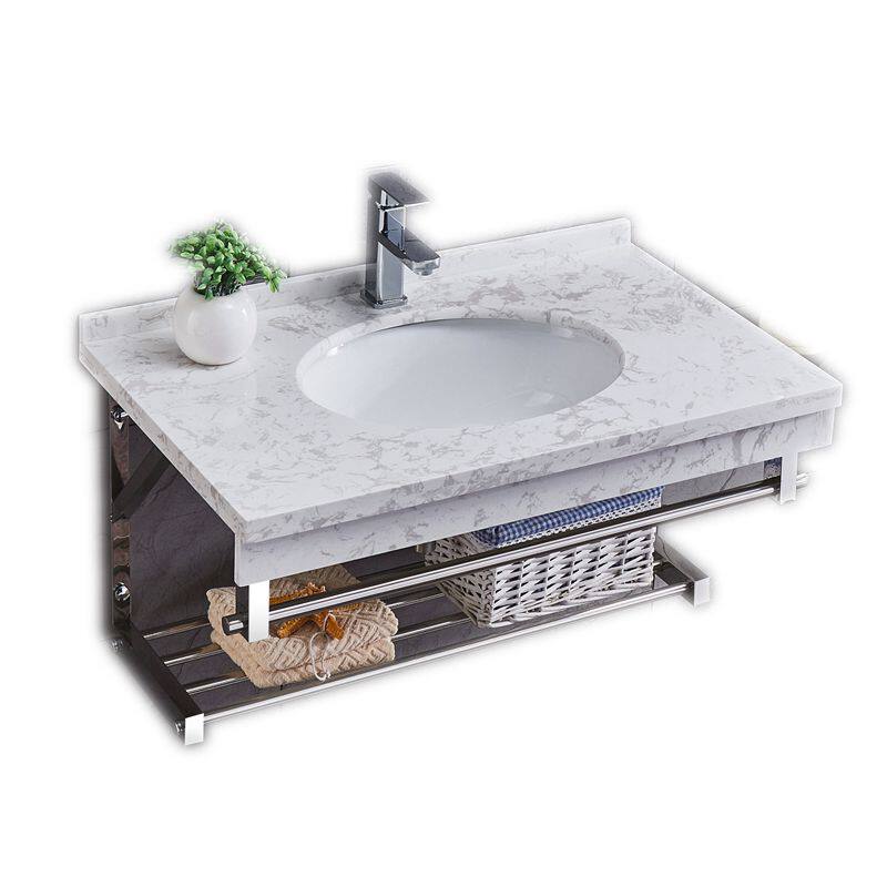 大理石洗手盆挂墙式洗脸盆小卫生间洗手池陶瓷面盘浴室洗漱台组合