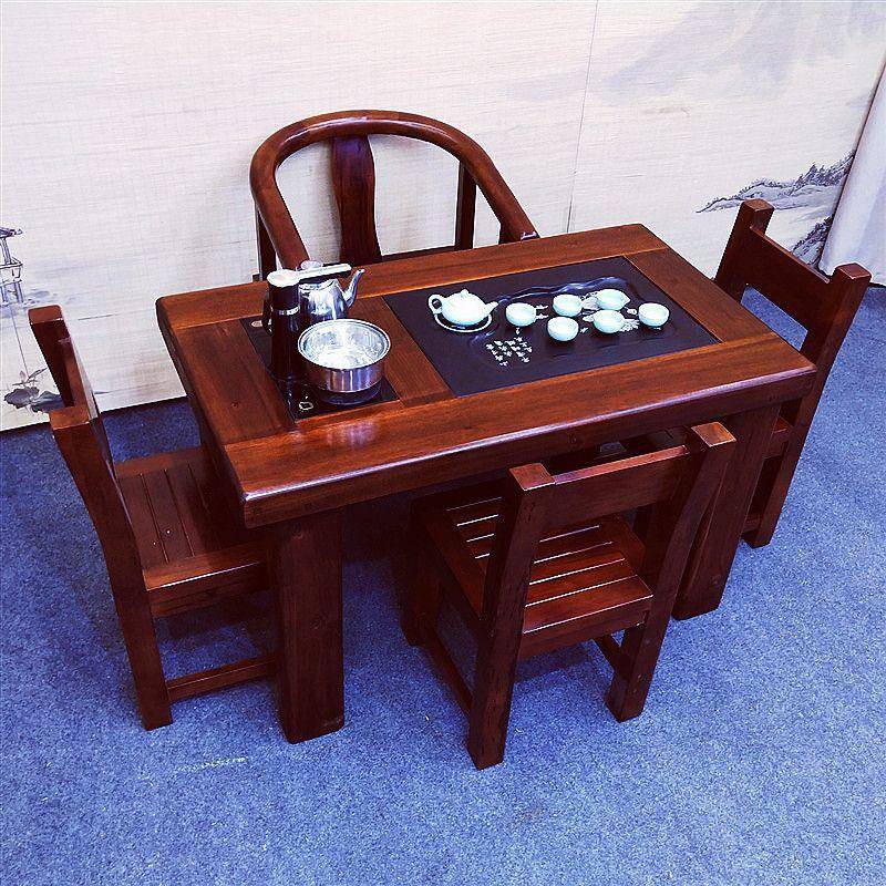 实木茶桌椅组合功夫原木茶台船木家用茶几办公室套装阳台小型茶桌