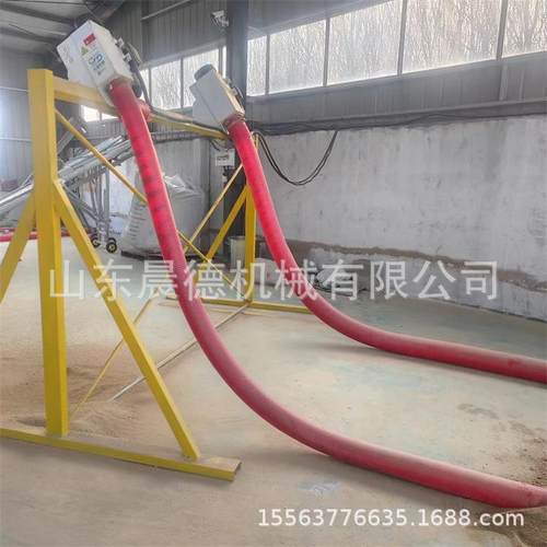 三项电动软管吸粮机 工地干沙螺旋吸料120直径抽料机